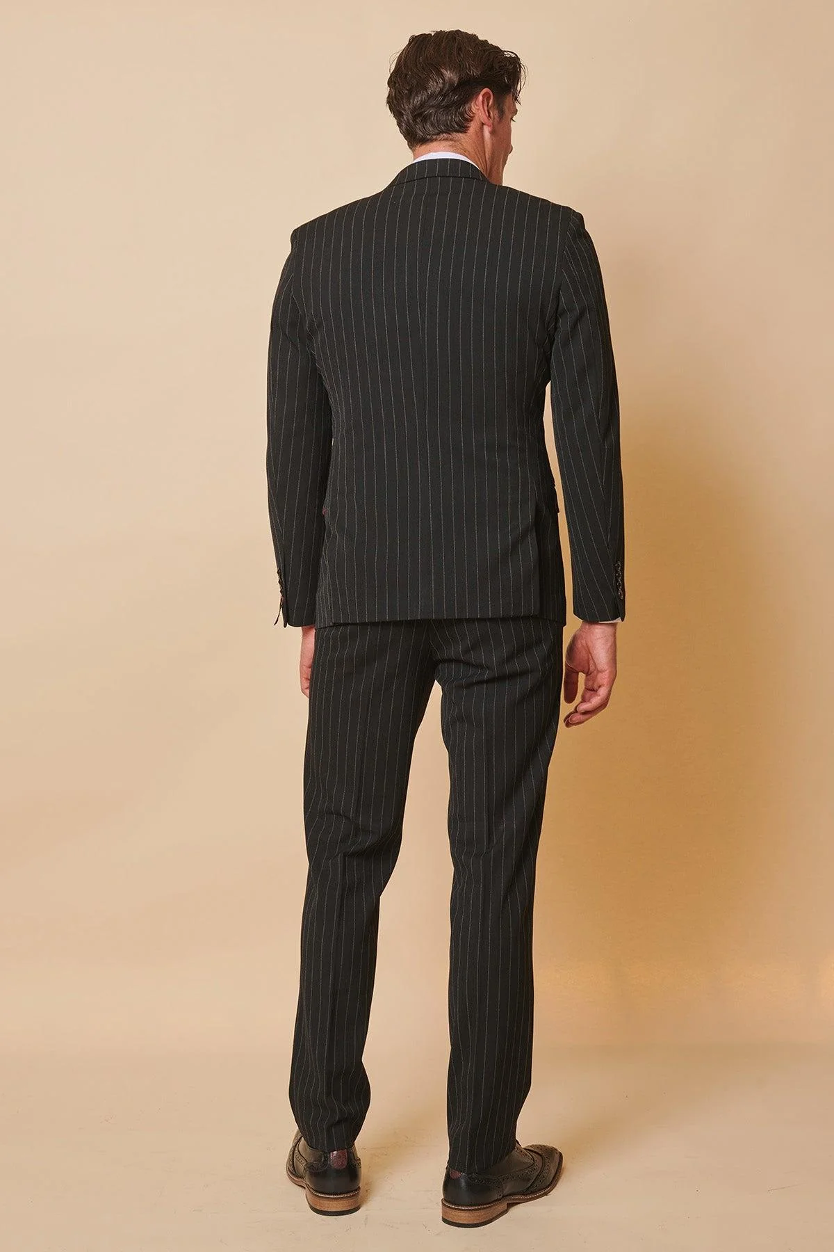 Coronation Street's Mason Radcliffe (Luca Toolan) In ROCCO Black Pinstripe Double Breasted Two Piece Suit - Image 7