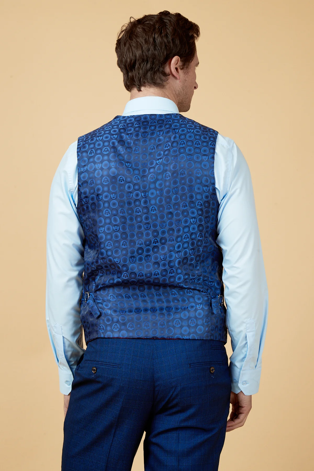 GEORGE - Royal Blue Check Three Piece Suit - Image 9