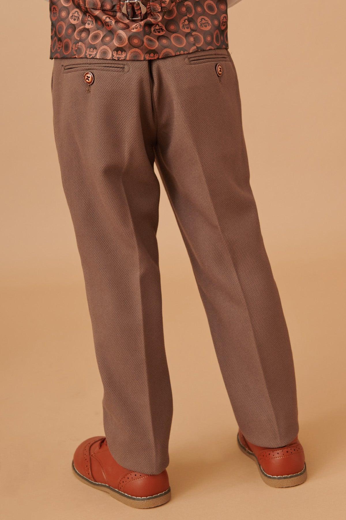 HM5 - Children's Tan Tailored Three Piece Suit - Image 13