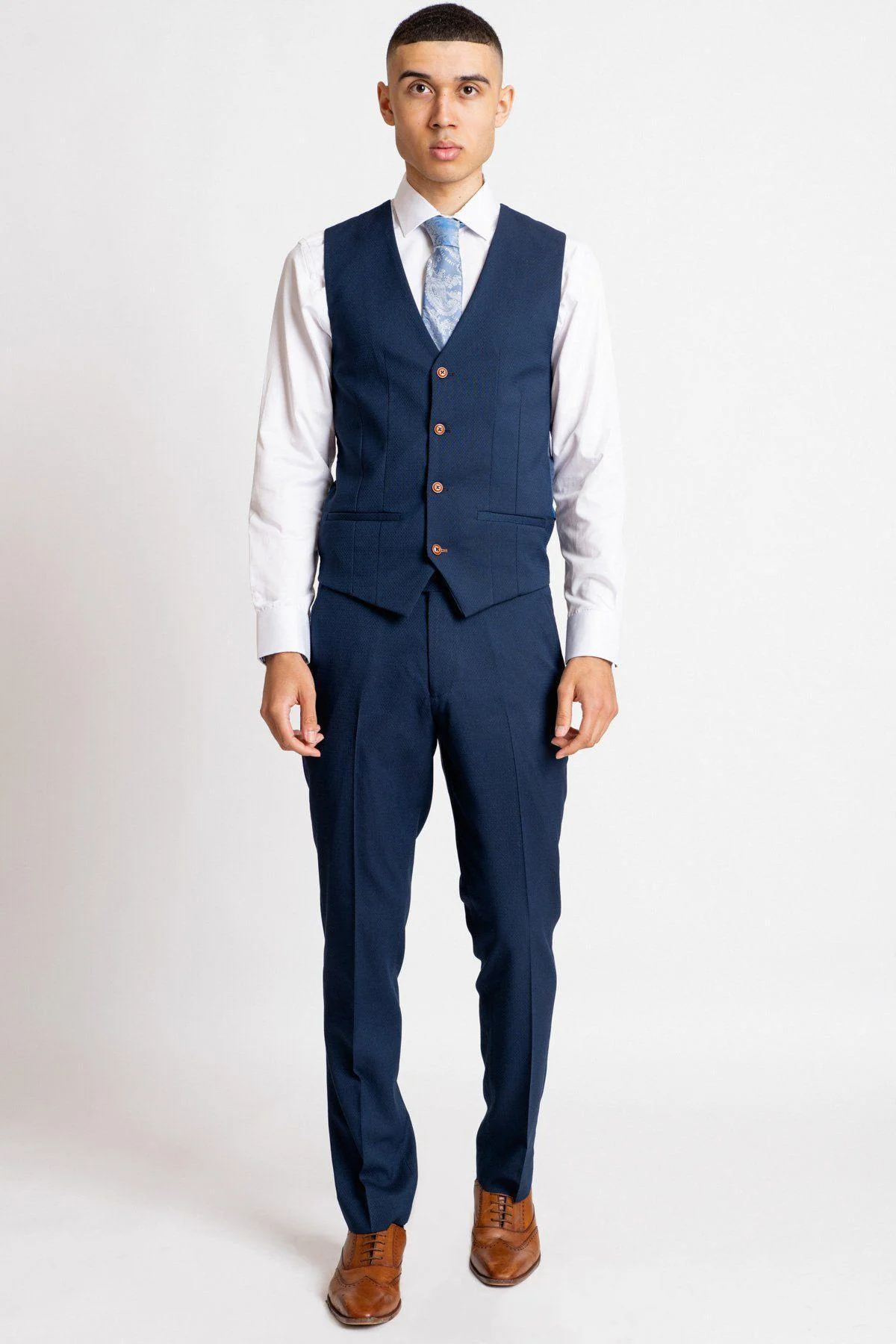 'I'm A Celebrity Get Me Out Of Here' 2022 Runner Up Owen Warner  in Max Royal Blue Suit - Image 9