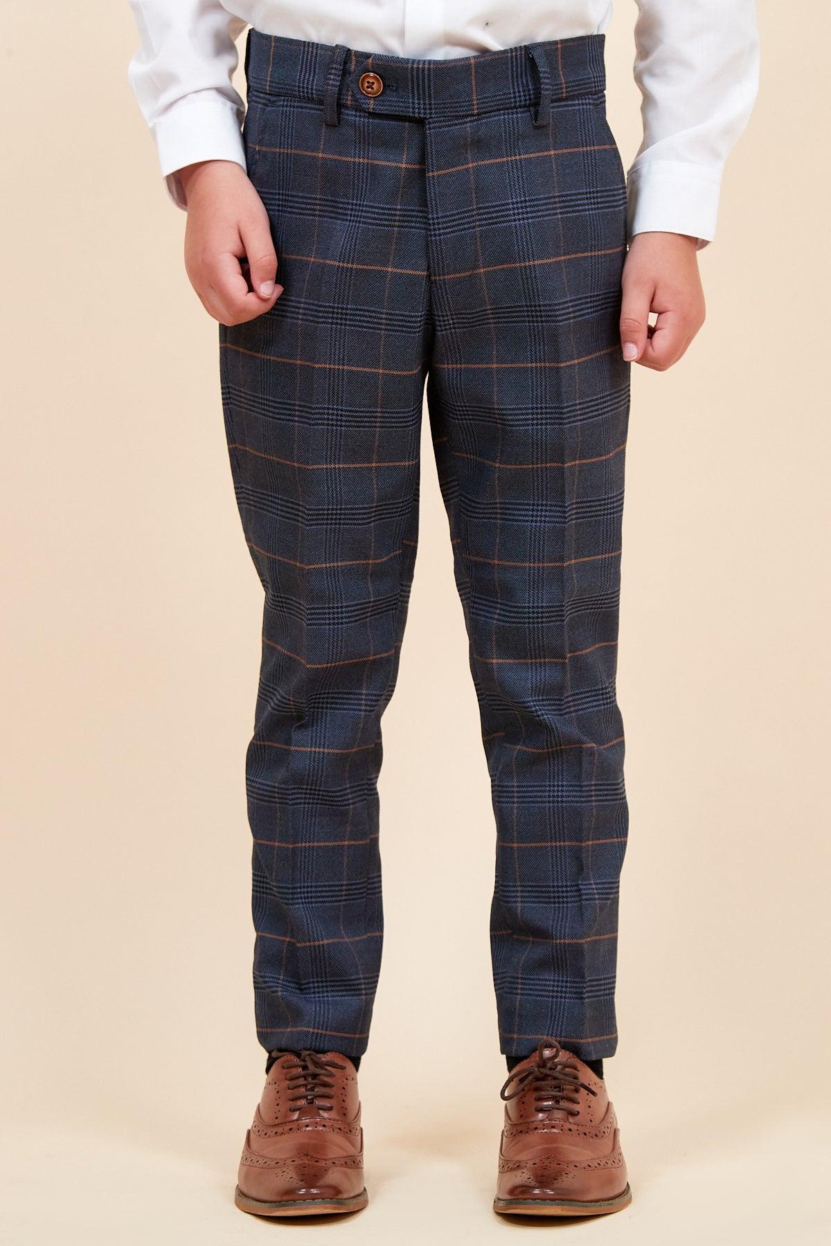JENSON - Childrens Marine Navy Check Suit - Image 9