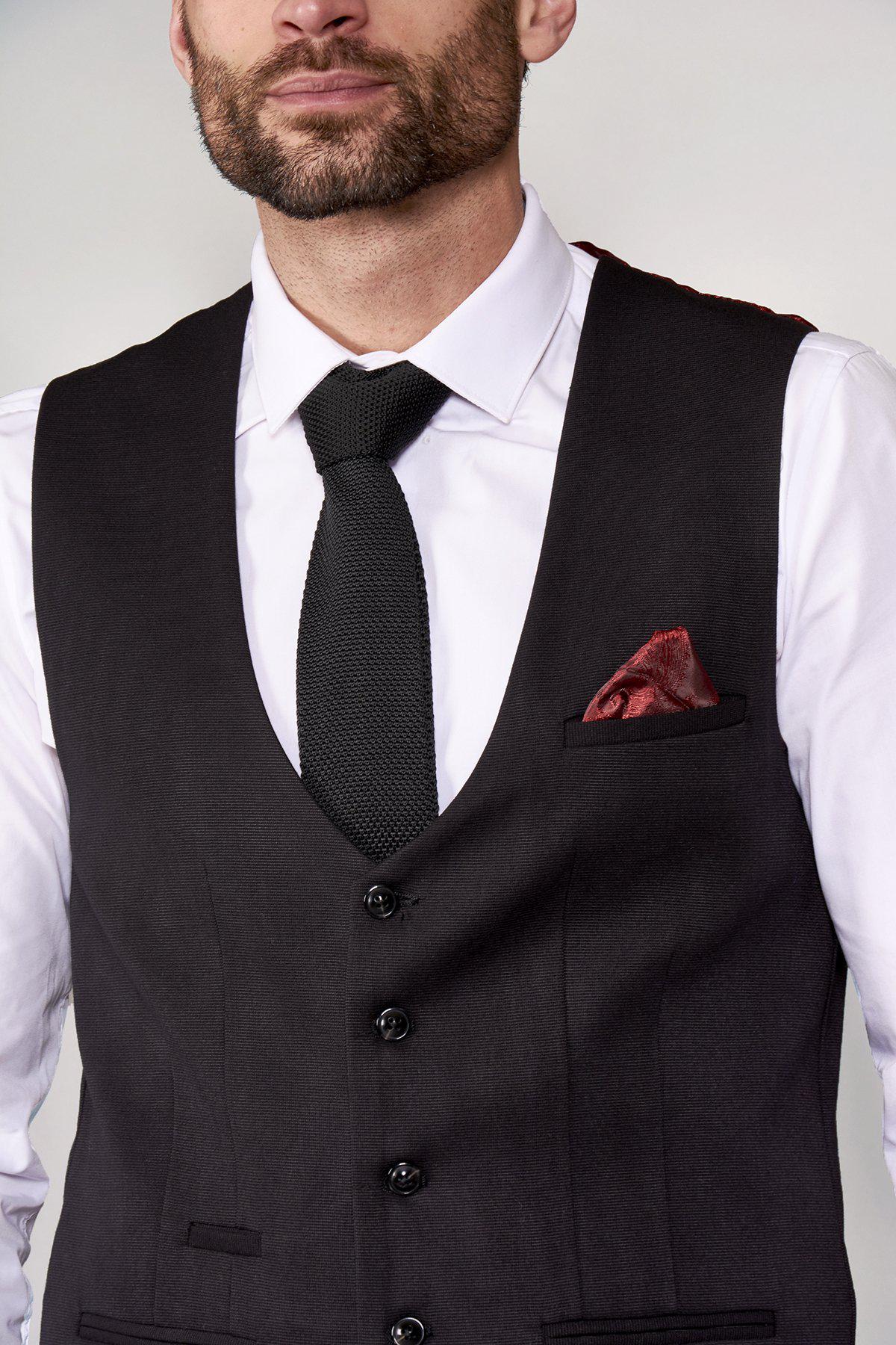 KELLY - Black Single Breasted Waistcoat - Image 4