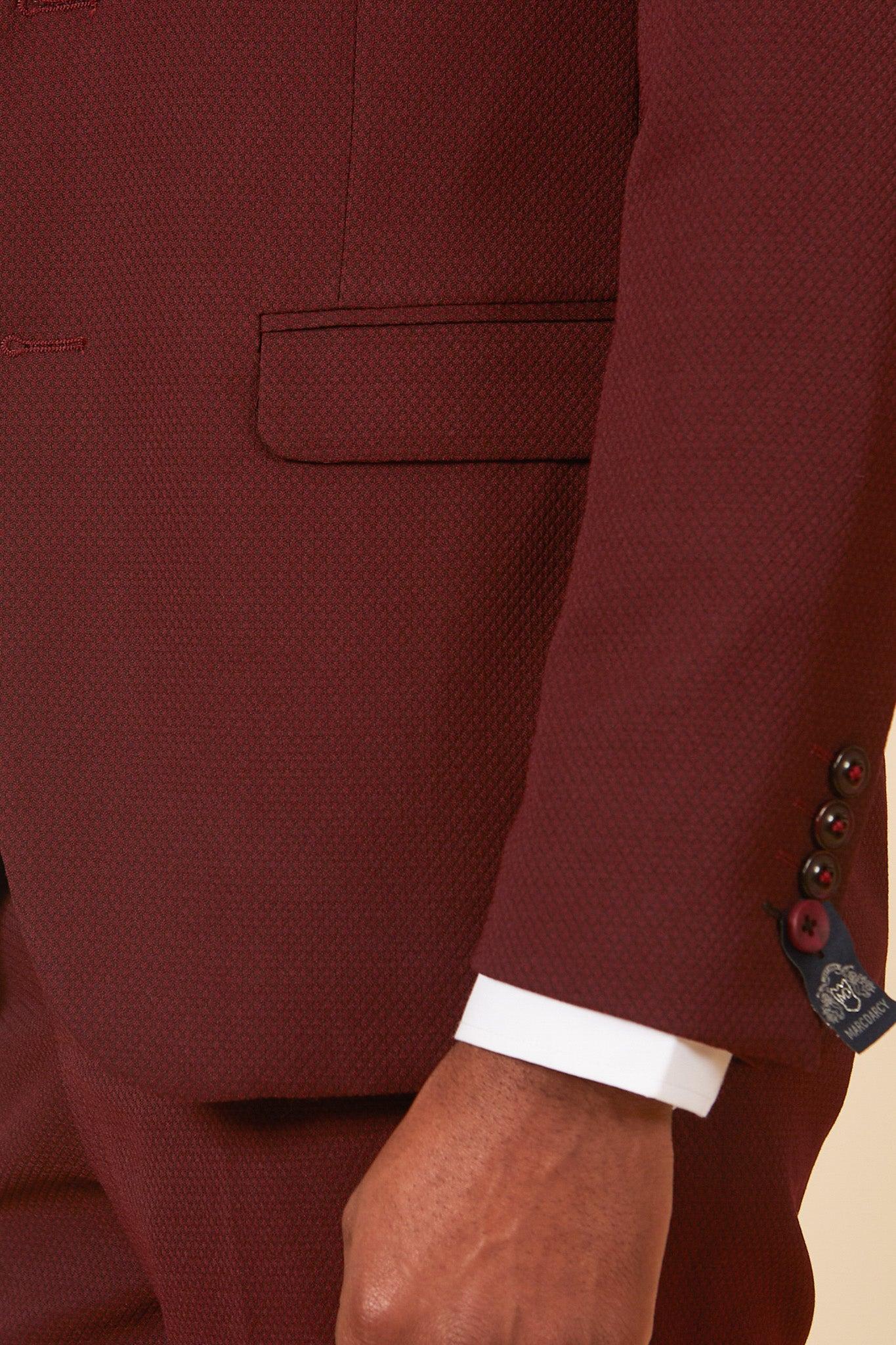 MAX - Wine Three Piece Suit - Image 6