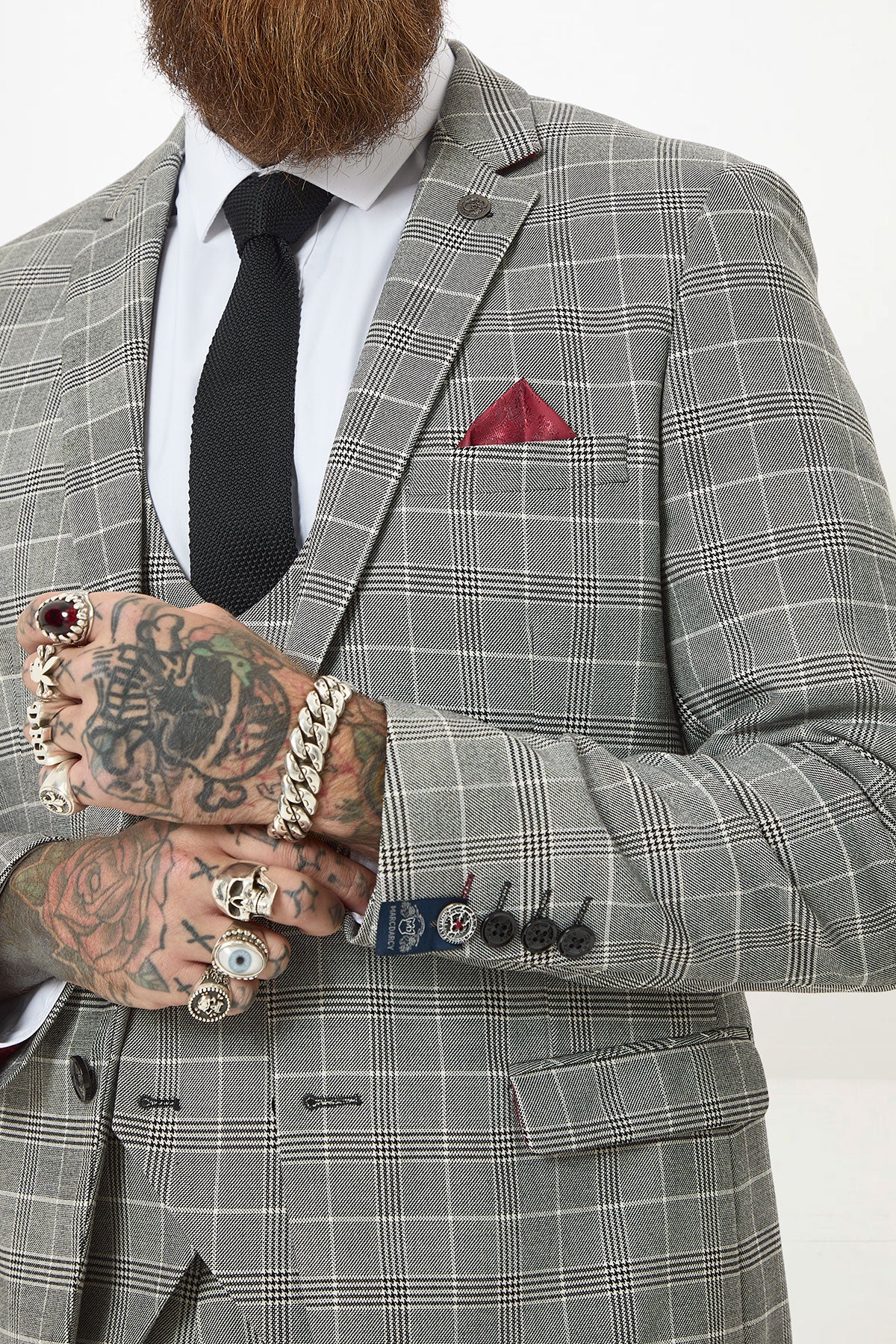 ROSS - Grey Check Blazer - Image 5